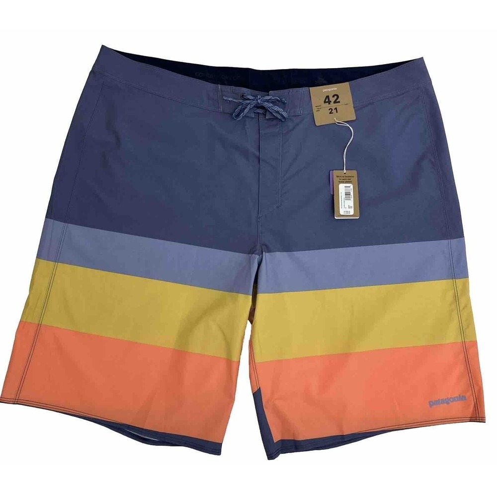 Patagonia Men's‎ Hydropeak Boardshorts 21 swim trunk The Point Current Blue 42